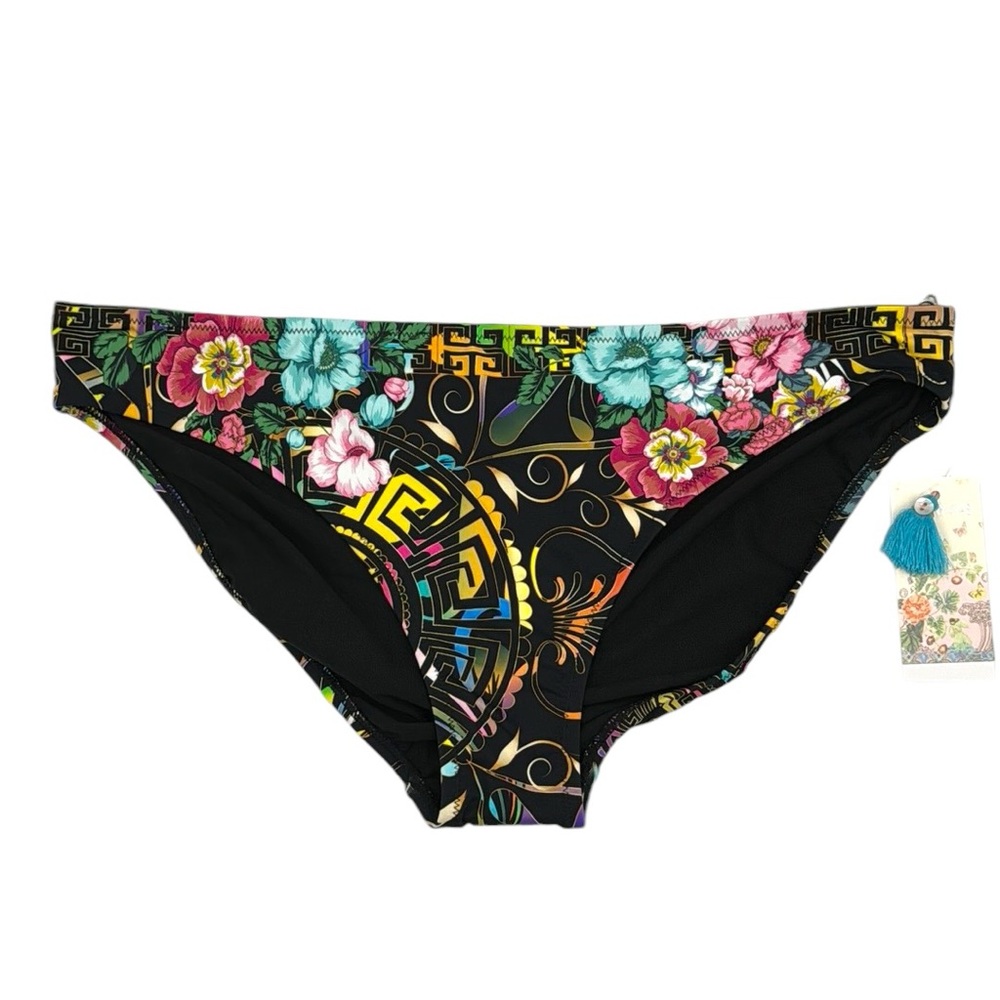 Johnny Was Floral Peace Hipster Bikini Bottom Size XXL